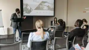 Session de formation professionnelle en entreprise